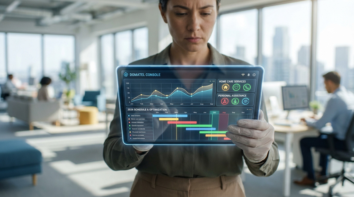Optimisation des soins à domicile : la console Domatel en action