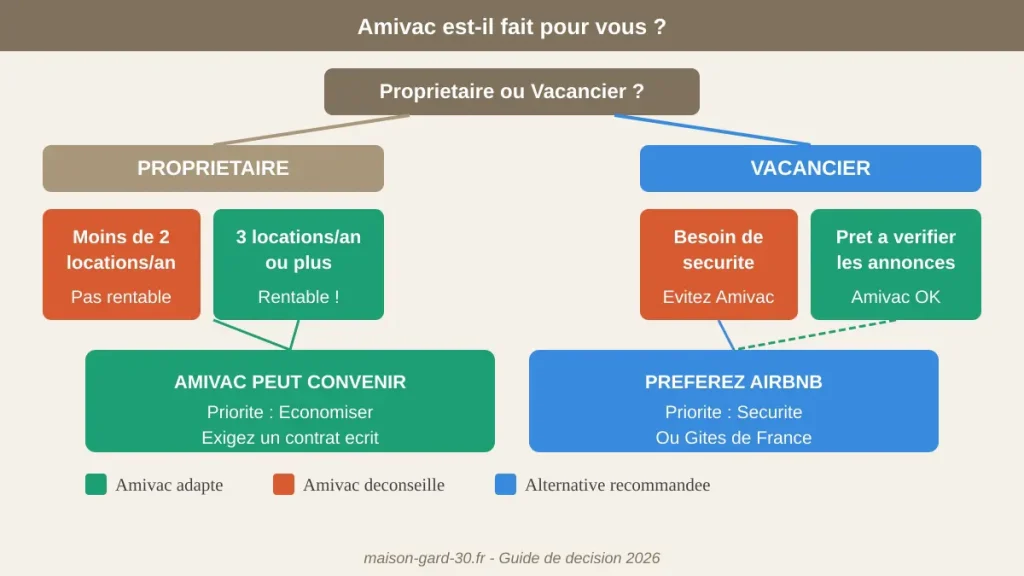 Arbre de décision Amivac selon votre profil propriétaire ou vacancier