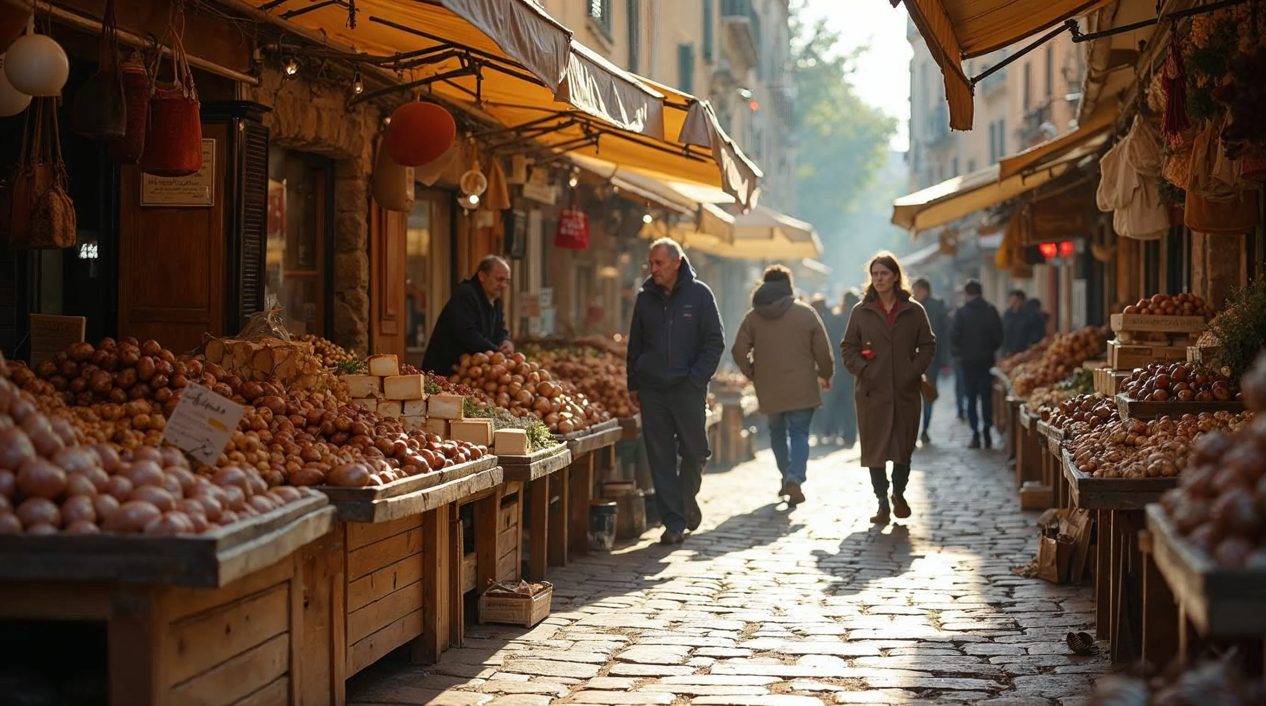 Vie pratique à Alès : marché du samedi et écoliers Grand'Rue