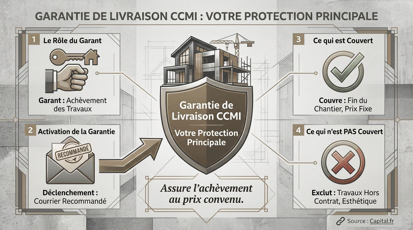 Chantier de maison individuelle sécurisé par une garantie