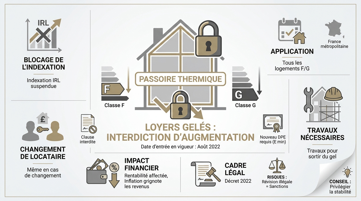 Illustration du gel des loyers pour les logements énergivores classés F et G