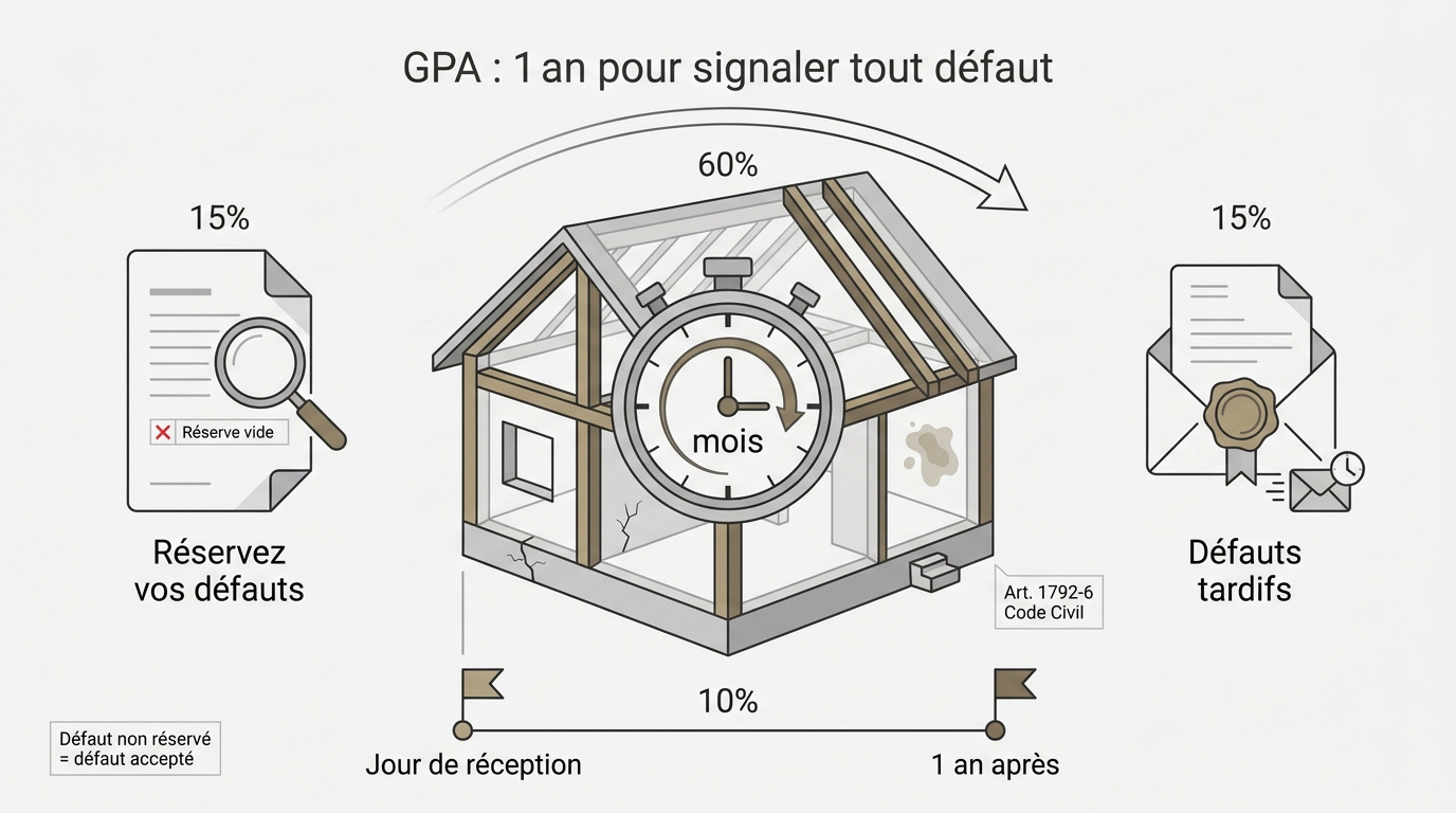 Contrôle des finitions lors de la réception d'une maison neuve pour la garantie de parfait achèvement