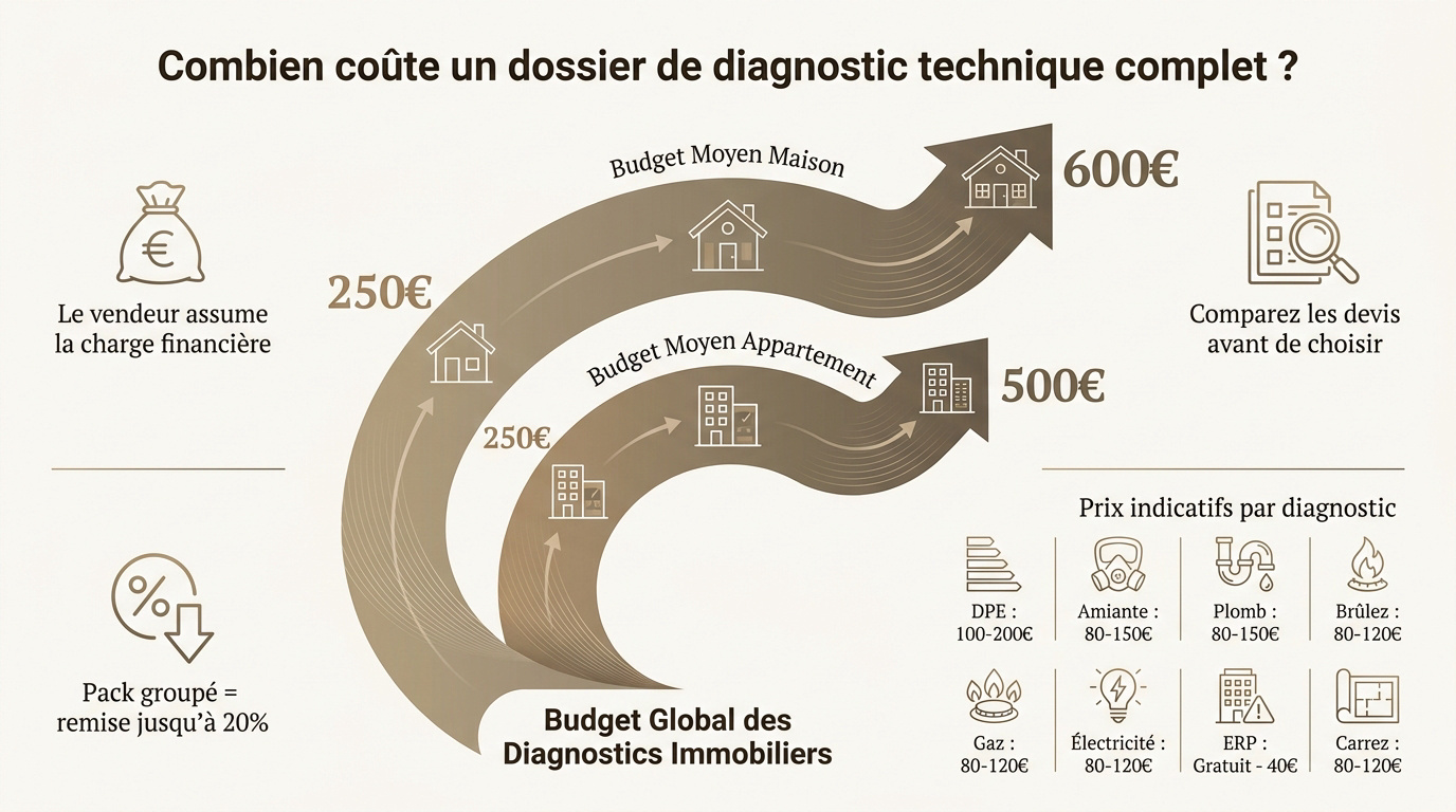Estimation des tarifs des diagnostics immobiliers obligatoires pour une vente en 2026