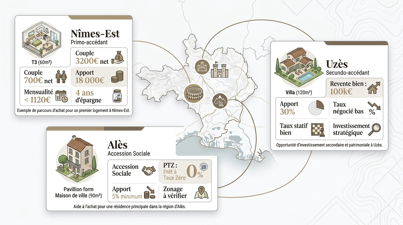 Simulation d'achat immobilier à Nîmes Uzès et Alès en 2026